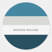 monogram, naam, ronde sticker (Voorkant)