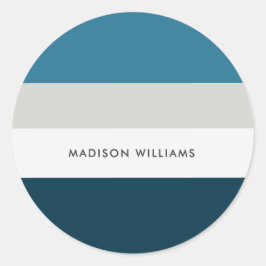 monogram, naam, ronde sticker