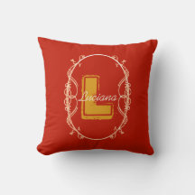 Monogram Naam Rood Script Eenvoudig Elegant Modern