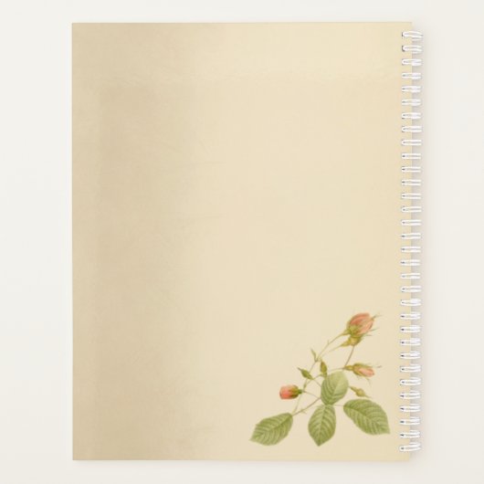 Monogram Naam Roos Afspraak Boek 2025 Planner (Achterkant)