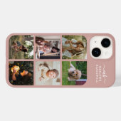 Monogram Naam Roos Gold 6 Foto Collage Case-Mate iPhone Case (Achterkant (horizontaal))