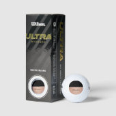 Monogram naam Roos Gold Black White Script Golfballen (Verpakking)