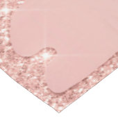 Monogram Naam Roos Gold Blush Glitter Tablecloth Tafelkleed (Gekanteld)