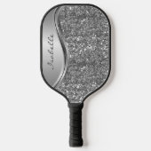 Monogram Naam Roos Gold Glitter look Pickleball Paddle (Voorkant)