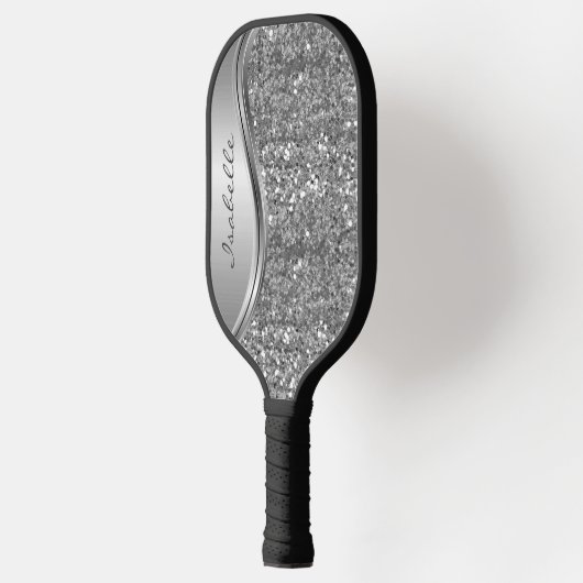 Monogram Naam Roos Gold Glitter look Pickleball Paddle (Links)
