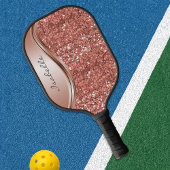 Monogram Naam Roos Gold Glitter look Pickleball Paddle