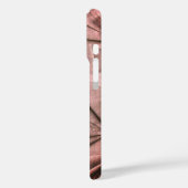 Monogram Naam Rose Goud 3D Effect Toile Look Cool  Case-Mate iPhone Case (Achterkant / Links)