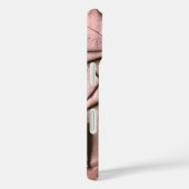 Monogram Naam Rose Goud 3D Effect Toile Look Cool  Case-Mate iPhone Case (Achterkant / Rechts)