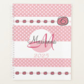 Monogram Naam Roze 2025 Modern Planner (Voorkant)