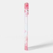 Monogram naam roze bloemige vrouwelijke mooie Case-Mate iPhone case (Achterkant / Rechts)