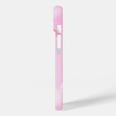 Monogram naam roze bloemige vrouwelijke mooie Case-Mate iPhone case (Achterkant / Links)