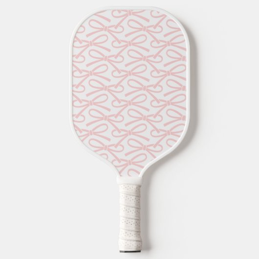 Monogram Naam  Roze Bow Pickleball Paddle (Voorkant)