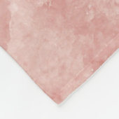 Monogram Naam Roze Coral White Marmer Fleece Deken (Hoek)