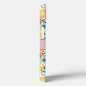Monogram naam roze geel blauw bloemmotief  Case-Mate iPhone case (Achterkant / Rechts)