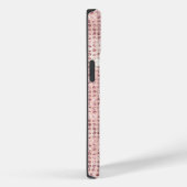 Monogram naam roze glitters glam trendy Case-Mate iPhone case (Achterkant / Rechts)