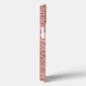 Monogram Naam Roze Goud Glitter Dierenprint Case-Mate iPhone Case (Achterkant / Rechts)
