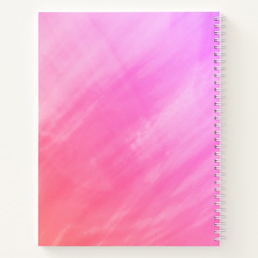 Monogram naam Roze ketchpad Notitieboek (Achterkant)