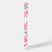 Monogram Naam Roze Wit Grijs Glitter Trendy Case-Mate iPhone Case (Achterkant / Rechts)