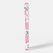 Monogram Naam Roze Witte Glitter Trendy Case-Mate iPhone Case (Achterkant / Links)