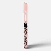 Monogram Naam Roze Zwart Luipaard Jachtluipaard Pr Case-Mate iPhone Case (Achterkant / Links)