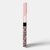 Monogram Naam Roze Zwart Luipaard Jachtluipaard Pr Case-Mate iPhone Case (Achterkant / Rechts)
