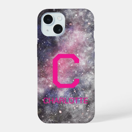 Monogram Naam Ruimte iPhone 15 Case (Achterkant)