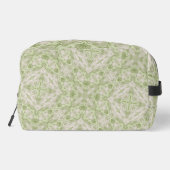 Monogram naam Sage Green patroon | Toilettasje (Achterkant)