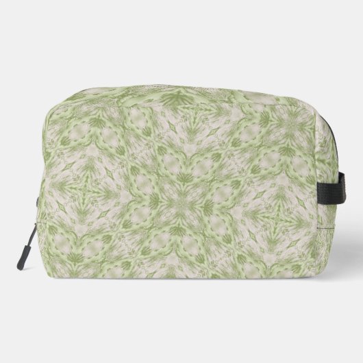 Monogram naam Sage Green patroon | Toilettasje (Achterkant)