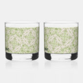 Monogram naam Sage Green patroon | Whisky Glas (Links)