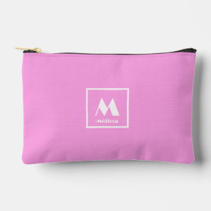 Monogram naam Simple Pink Etui