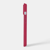  Monogram Naam Sjabloon Viva Magenta iPhone 15 Case (Linkerkant)