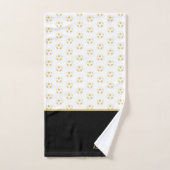 Monogram naam Soccer Football Gold Black en White Bad Handdoek (Handdoek)