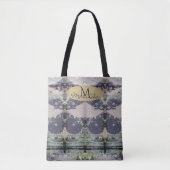 Monogram naam Steampunk herzien Tote Bag (Voorkant)