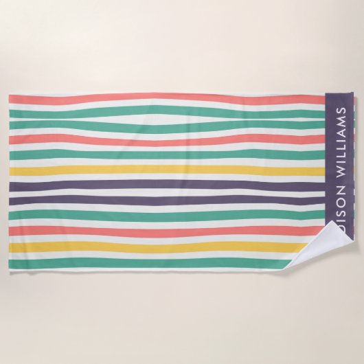 monogram, naam, strandlaken (Voorkant)