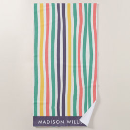 monogram, naam, strandlaken