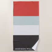 monogram, naam, strandlaken (Voorkant)