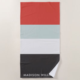 monogram, naam, strandlaken