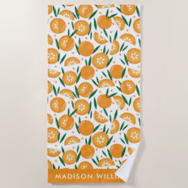 monogram, naam, strandlaken