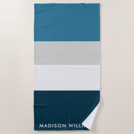 monogram, naam, strandlaken