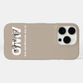 Monogram Naam Taupe Tan Beige Wit Zwart Minimaal Case-Mate iPhone Case (Achterkant (horizontaal))