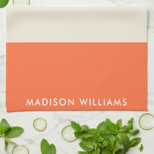 monogram, naam, theedoek (Gevouwen)