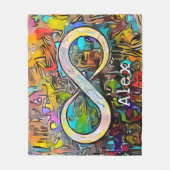 Monogram | Naam toevoegen | Infinesymbool Fleece Deken (Voorkant)
