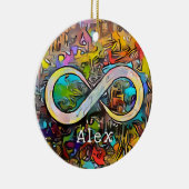 Monogram | Naam toevoegen | Infinesymbool Keramisch Ornament (Rechts)