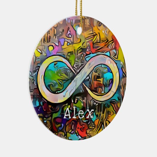 Monogram | Naam toevoegen | Infinesymbool Keramisch Ornament (Rechts)