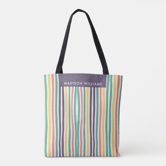 monogram, naam, tote bag (Achterkant)