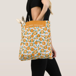 monogram, naam, tote bag