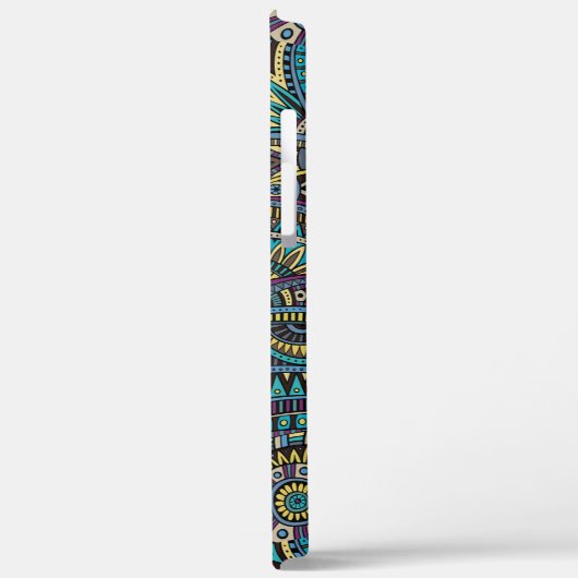 Monogram naam Tribal Blauwgroen Patroon Case-Mate iPhone Case (Achterkant / Links)