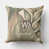 Monogram Naam Tropisch Buitenkussen (Voorkant)