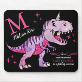 Monogram naam Unicornasaurus Glitter Rex Muismat (Voorkant)