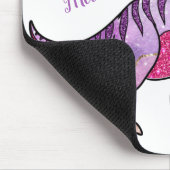 Monogram naam Unicornasaurus Roze Glitter Rex Muismat (Hoek)